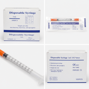 1mL 31G 6mm DISPOSABLE SYRINGES – Box of 100