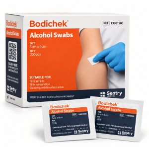 BODICHEK ALCOHOL SWABS 200 Pack | 70% Isopropyl Alcohol